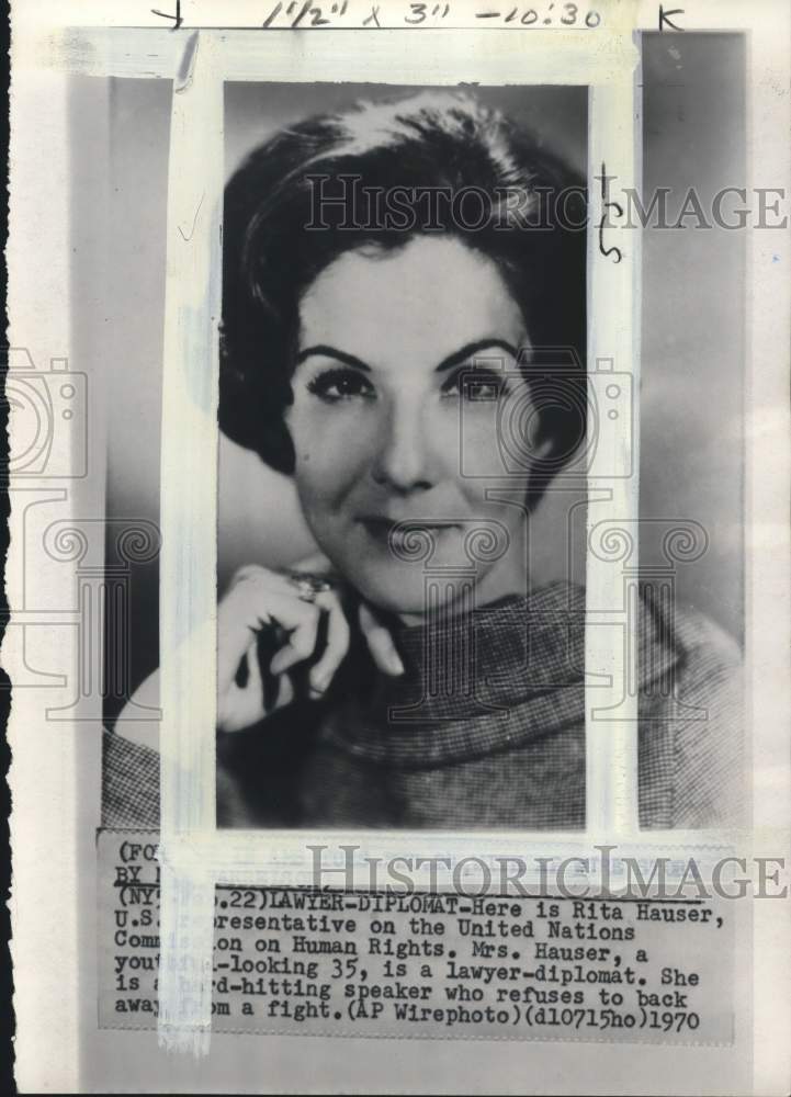 1970 Press Photo UN Commission on Human Rights US Representative Rita Hauser- Historic Images