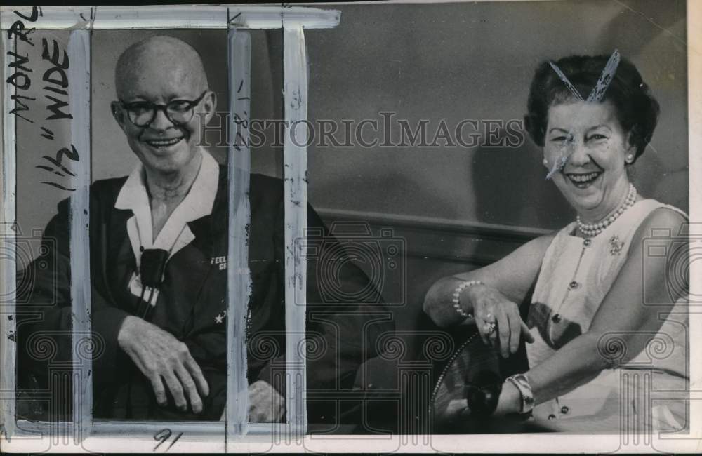 1968 Press Photo Former President Dwight Eisenhower &amp; wife at home - pio24292- Historic Images