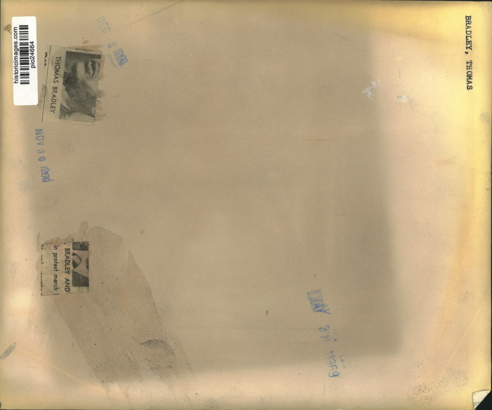 1969 Press Photo Thomas Bradley who lost race for Los Angeles Mayor speaks