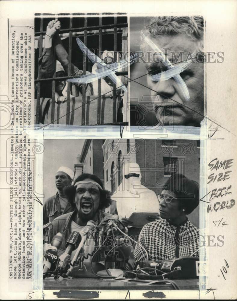 1970 Press Photo George McGrath & Queens House of Detention inmates in New York- Historic Images