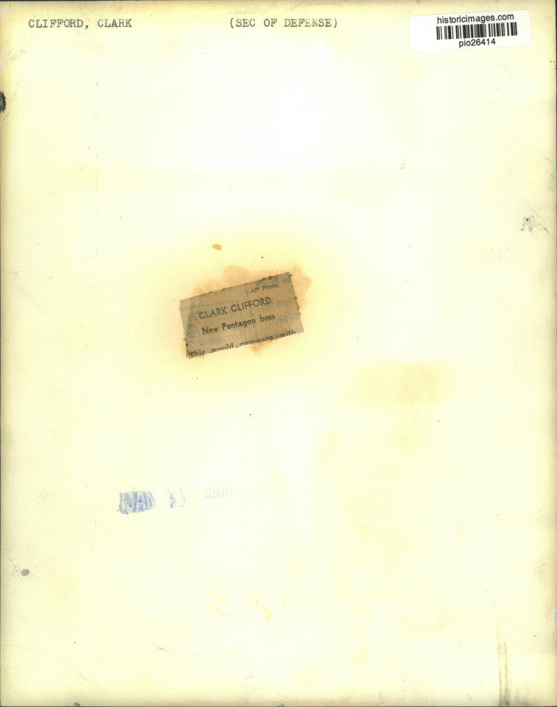 1968 Press Photo Secretary of Defense nominee Clark Clifford in Washington DC