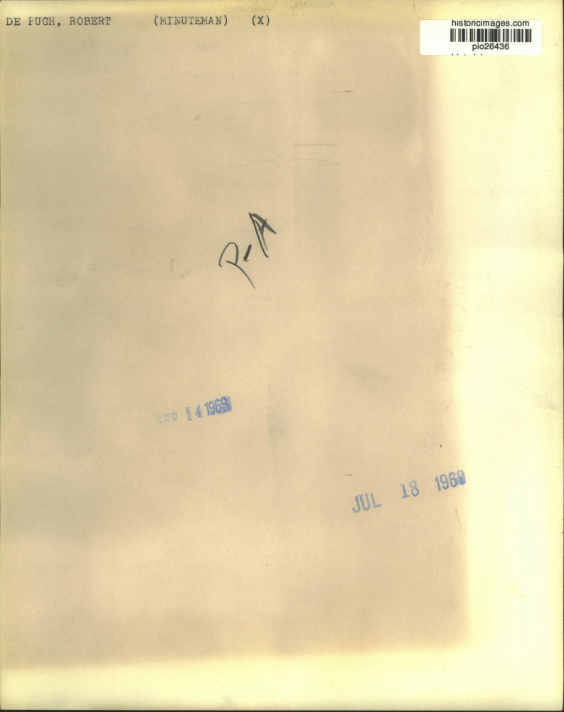 1969 Press Photo Minutemen militants Robert De Pugh & Walter Peyson charged, NM