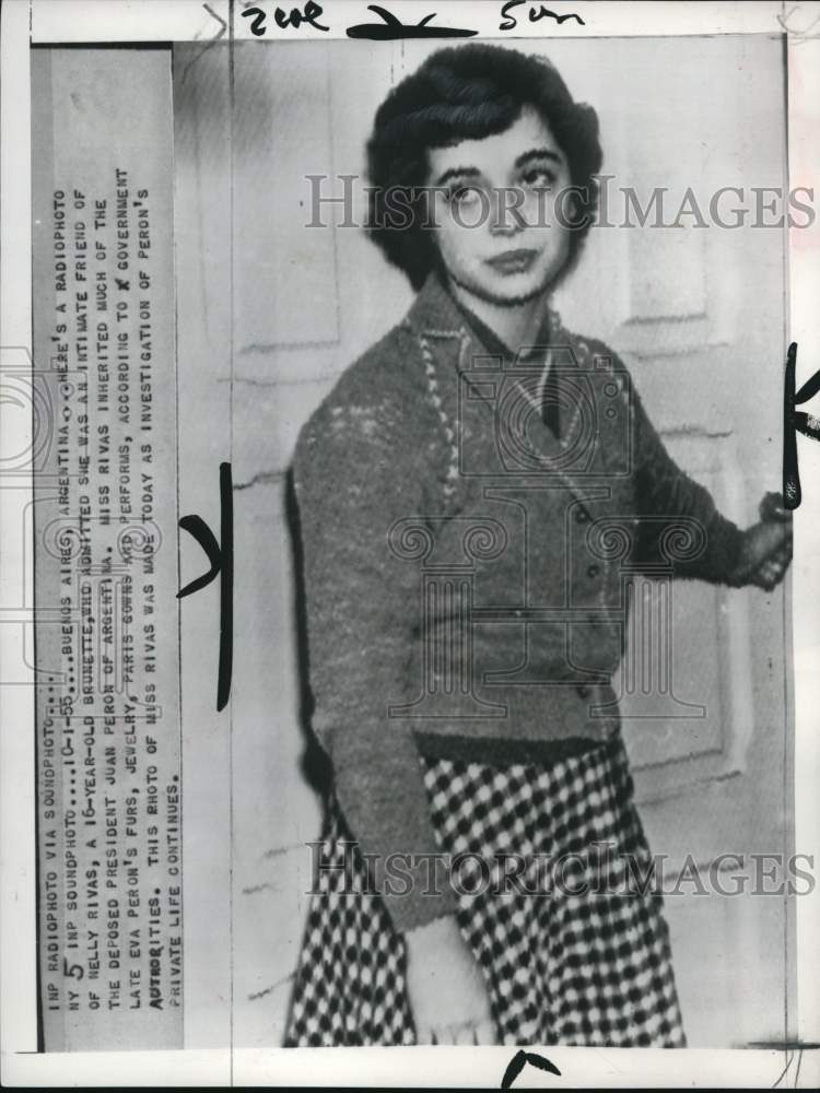 1955 Press Photo Nelly Rivas - pio27168
