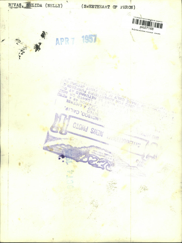 1955 Press Photo Nelly Rivas - pio27168