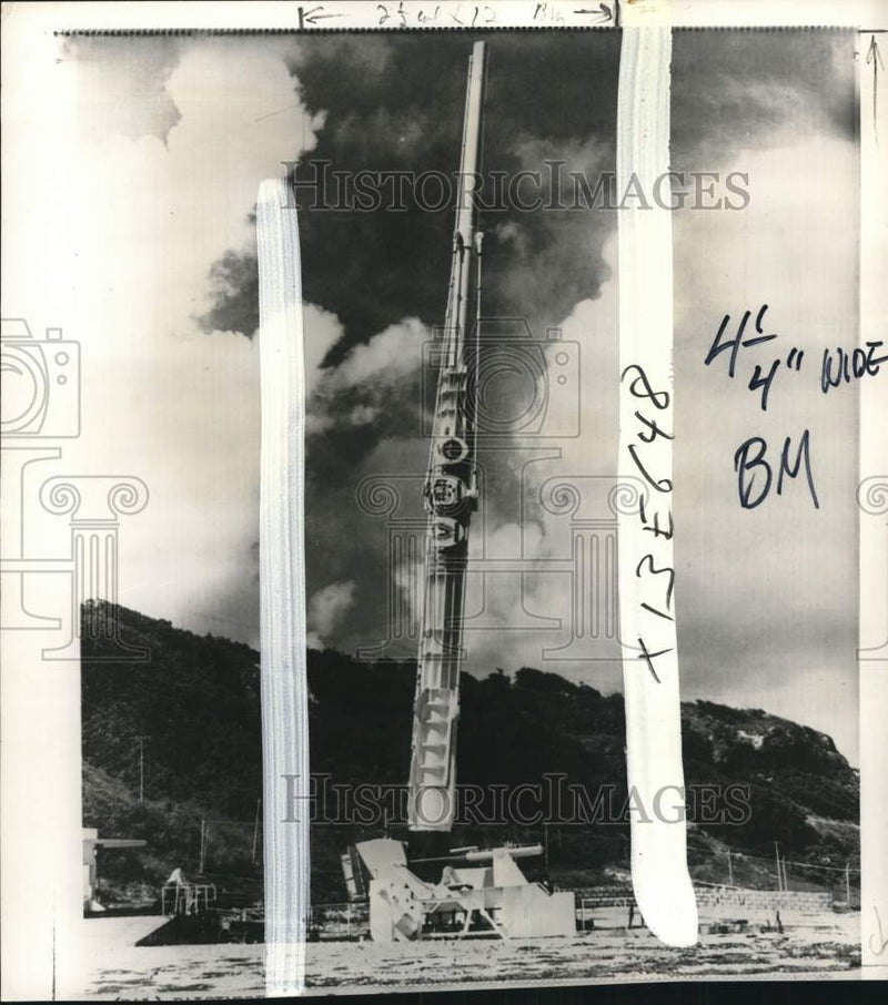 Load image into Gallery viewer, 1966 Press Photo Cannon used to collect atmospheric data on Barbados Island
