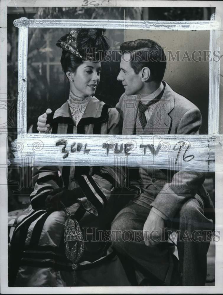1959 Press Photo Actors Dana Wynter &amp; James Donald star on &quot;Playhouse 90&quot;- Historic Images