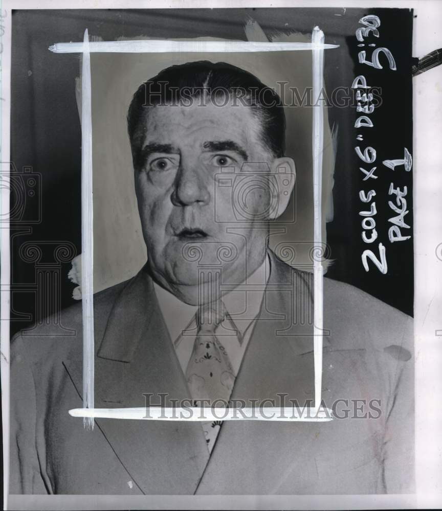 1953 Press Photo International Longshoremen Union president Joseph Ryan