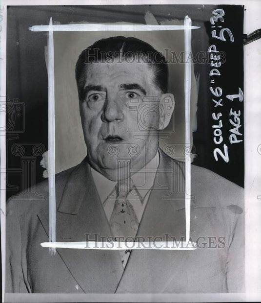 1953 Press Photo International Longshoremen Union president Joseph Ryan