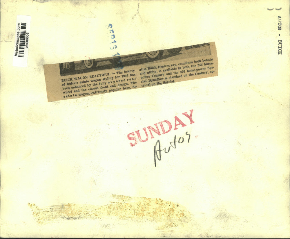 1956 Press Photo Buick estate wagon - pio30006