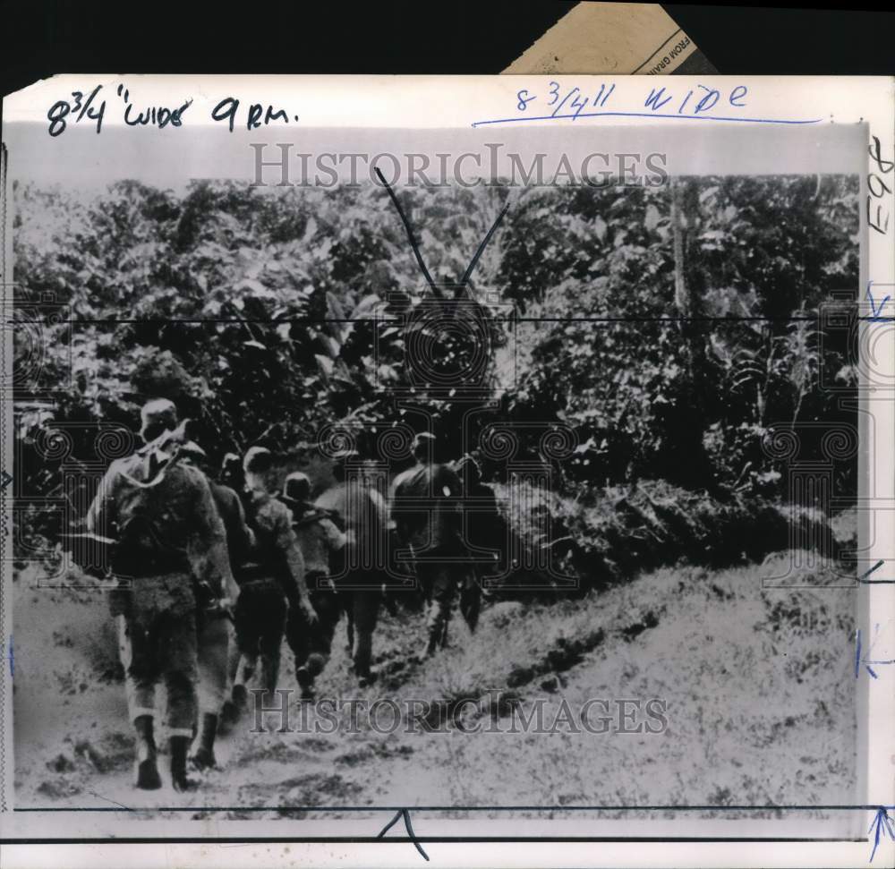 1967 Press Photo Mercenaries marching during civil war in The Congo - pio30140- Historic Images