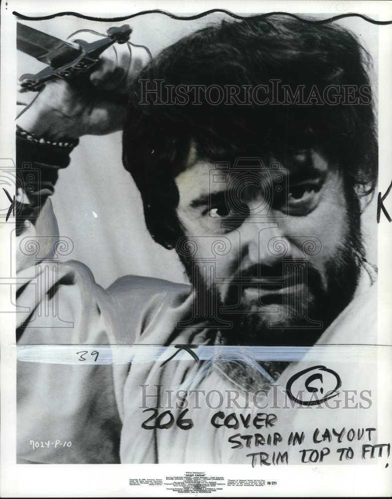 1971 Press Photo Actor Robert Vaughn stars in "Julius Caesar" - pio30695- Historic Images