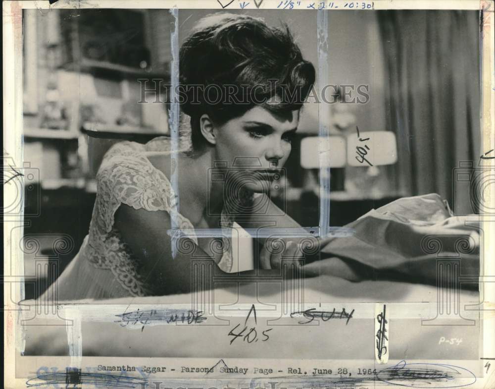 1964 Press Photo Actress Samantha Eggar stars in "The Collector" - pio31729- Historic Images