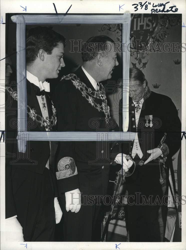 Load image into Gallery viewer, 1966 Press Photo Sweden's princes Carl Gustaf &amp; Bertil at Parliament opening
