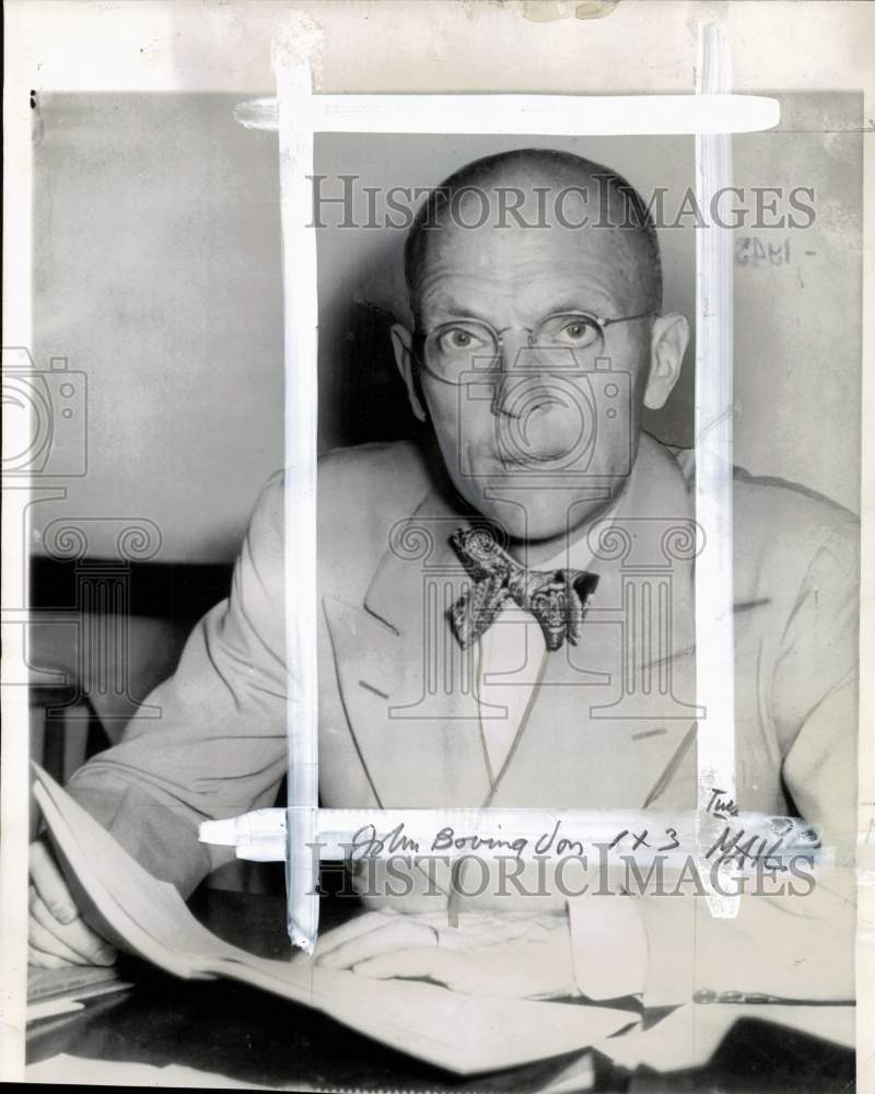 1943 Press Photo John Bovingdon, Employee of Office of Economic Warfare- Historic Images