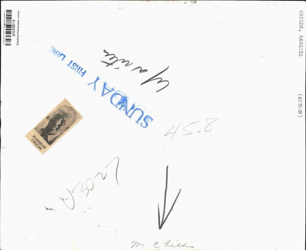 Press Photo Author Marquis Childs - pio33814