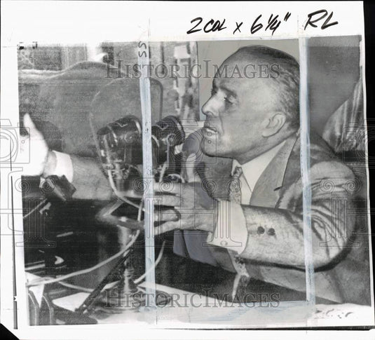 1961 Press Photo President Habib Bourguiba at a press conference in Tunisia