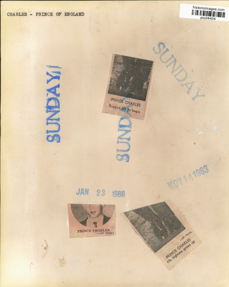 1963 Press Photo England's Prince Charles during polo lesson & at London airport