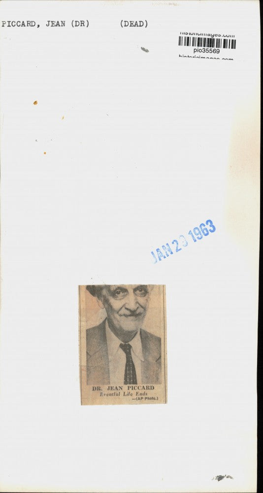 1963 Press Photo Stratosphere balloonist & Professor Dr. Jean Felix Piccard, MN