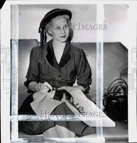 1954 Press Photo Betty Sheppard at Dr. Sam Sheppard murder trial in Cleveland