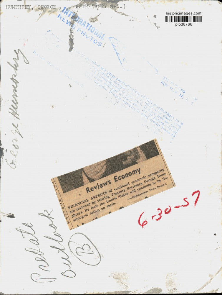 1957 Press Photo Treasury Secretary George Humphreys - pio38766