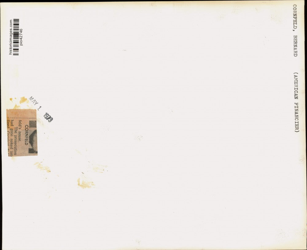 1973 Press Photo Convicted attacker Bernard Cornfeld, victim Valli Davis, London