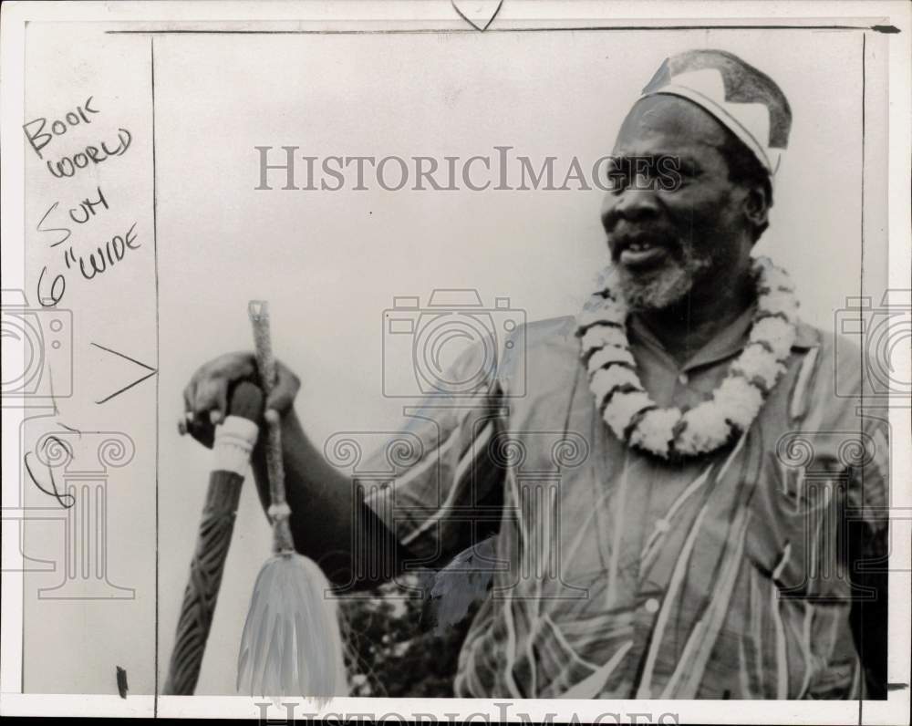 1973 Press Photo Kenyan leader Jomo Kenyatta - pio42940