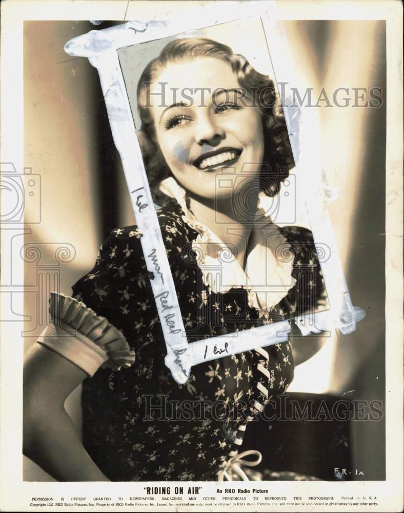 1937 Press Photo Actress Florence Rice stars on &quot;Riding On Air&quot; - pio43376- Historic Images