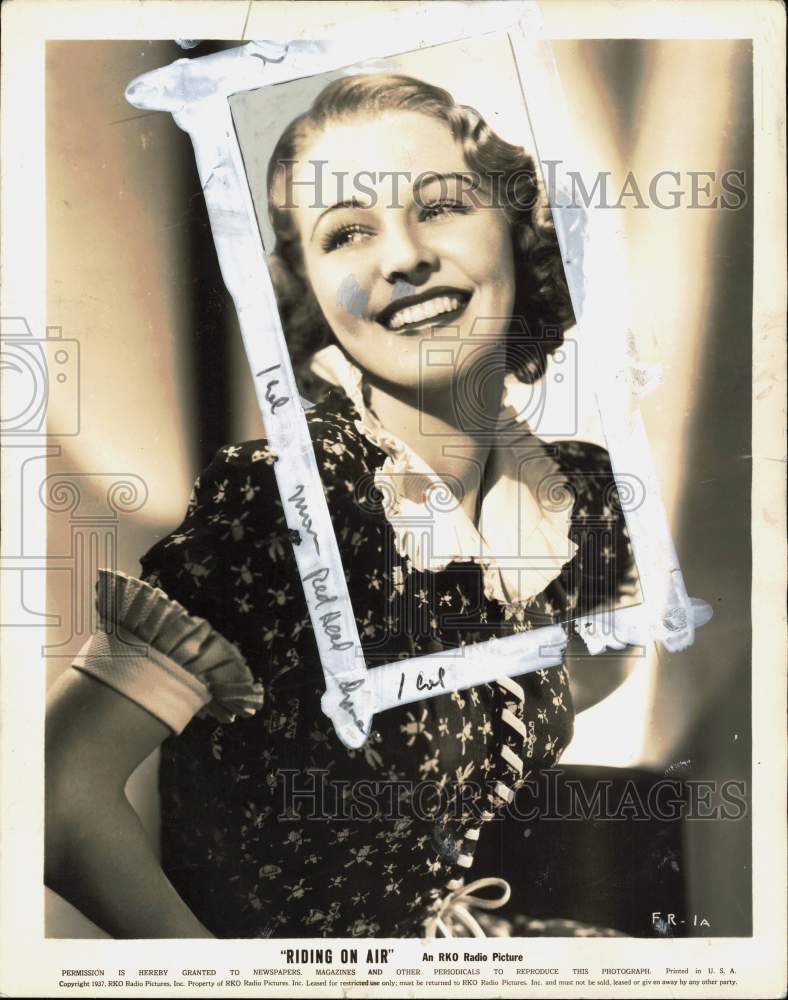 1937 Press Photo Actress Florence Rice stars on "Riding On Air" - pio43376- Historic Images