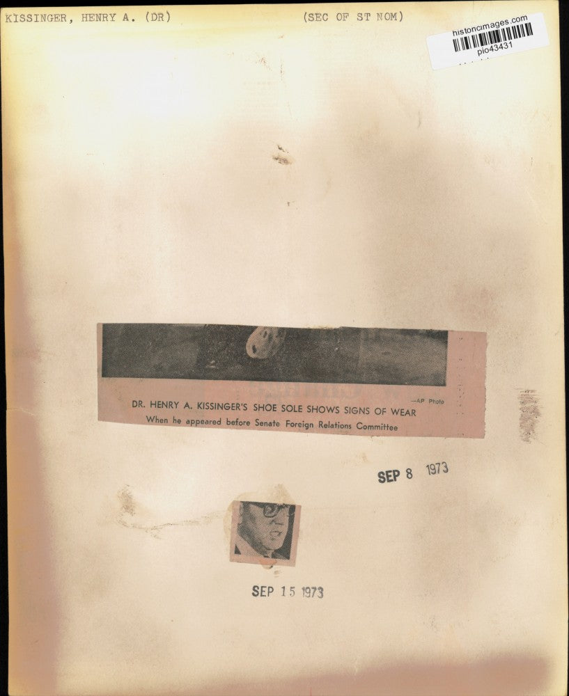 1973 Press Photo Henry Kissinger speaks at Senate Foreign Relations hearing, DC