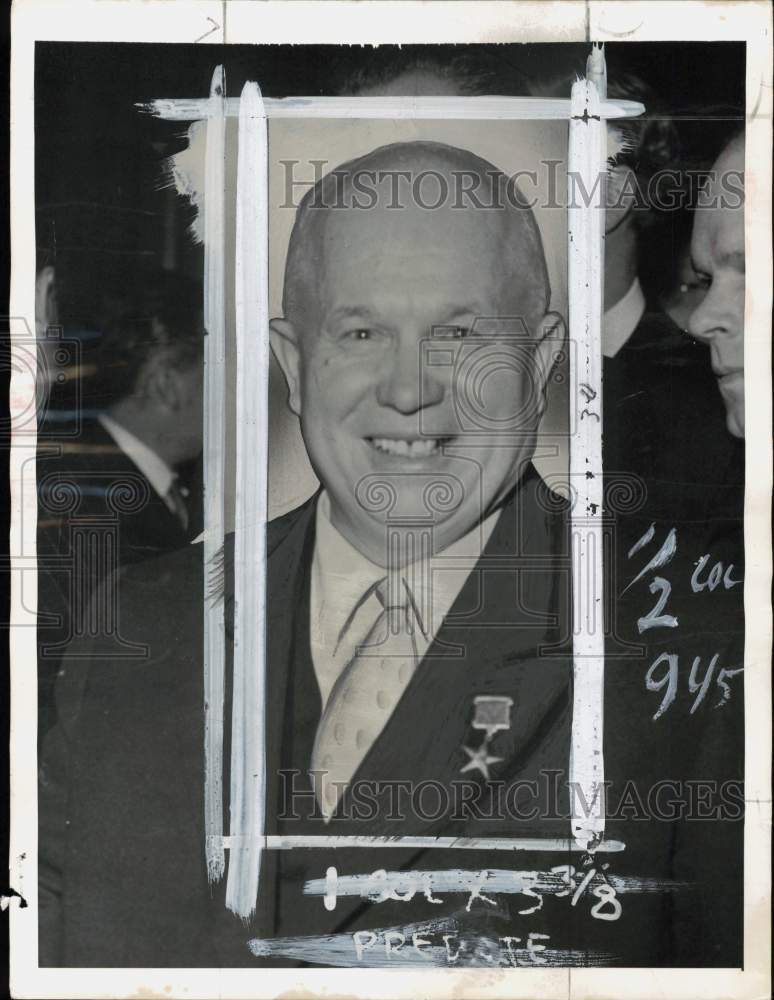 1956 Press Photo Communist Party chief Nikita Khrushchev during his London visit