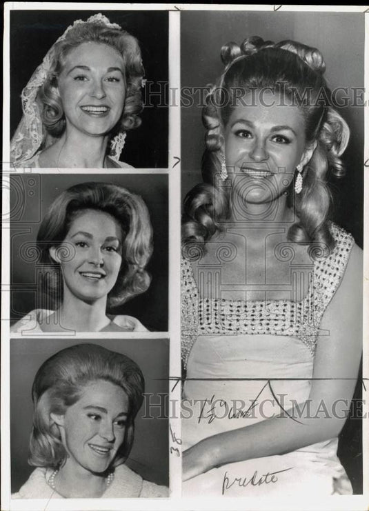 1965 Press Photo Joan Bennett during her wedding & as narrator at a concert
