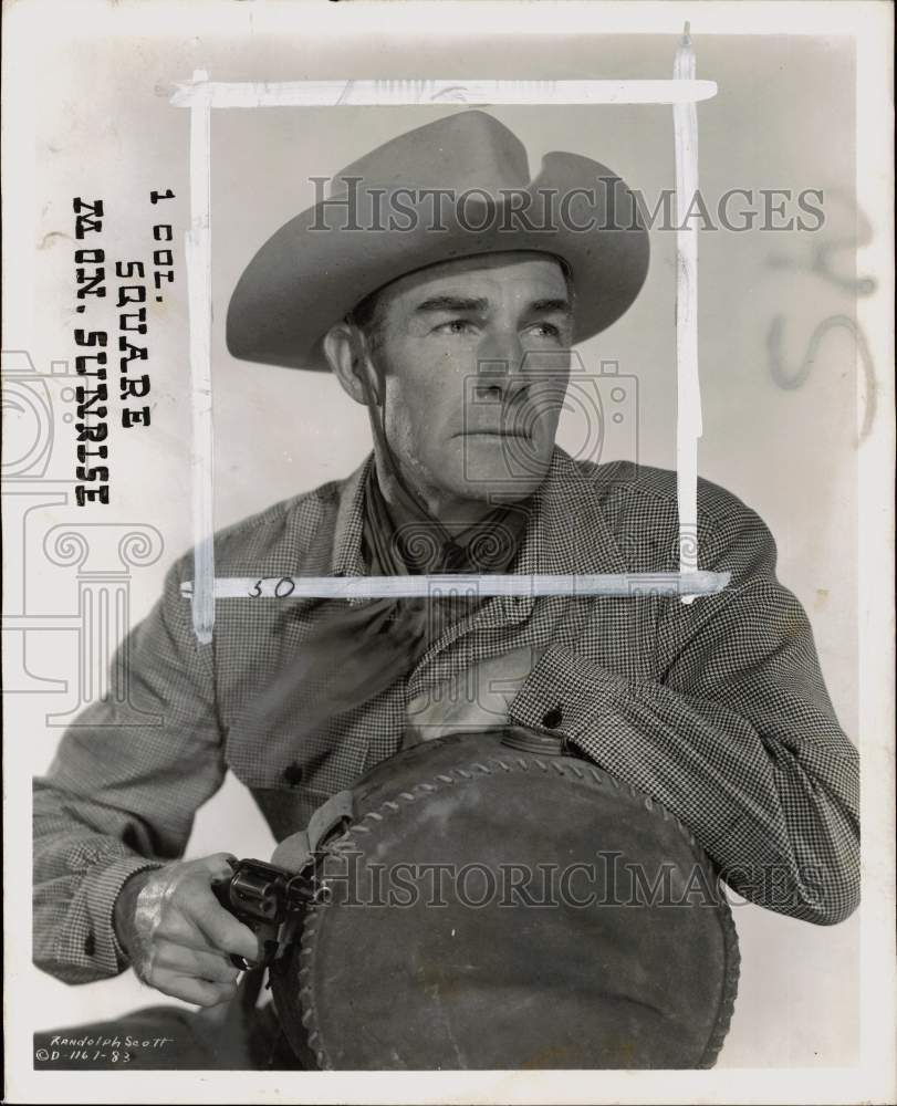 1949 Press Photo Actor Randolph Scott - pio46217- Historic Images