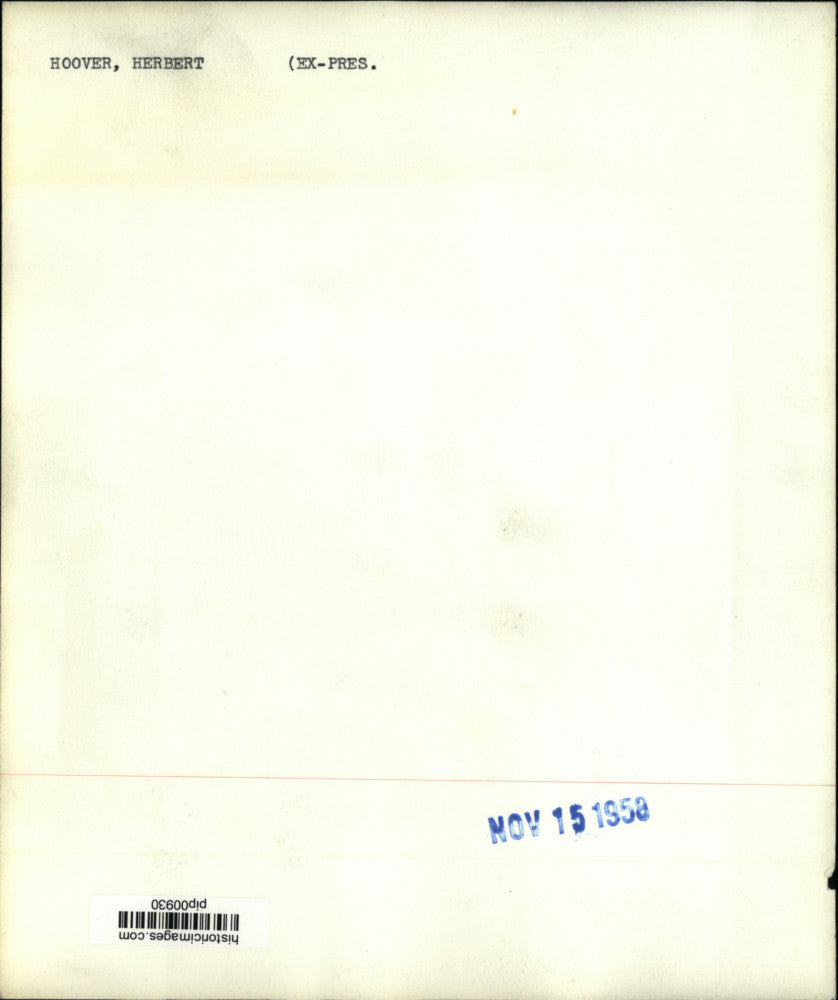 1958 Press Photo Herb Hoover & winners of distinguished service to humanity, NY