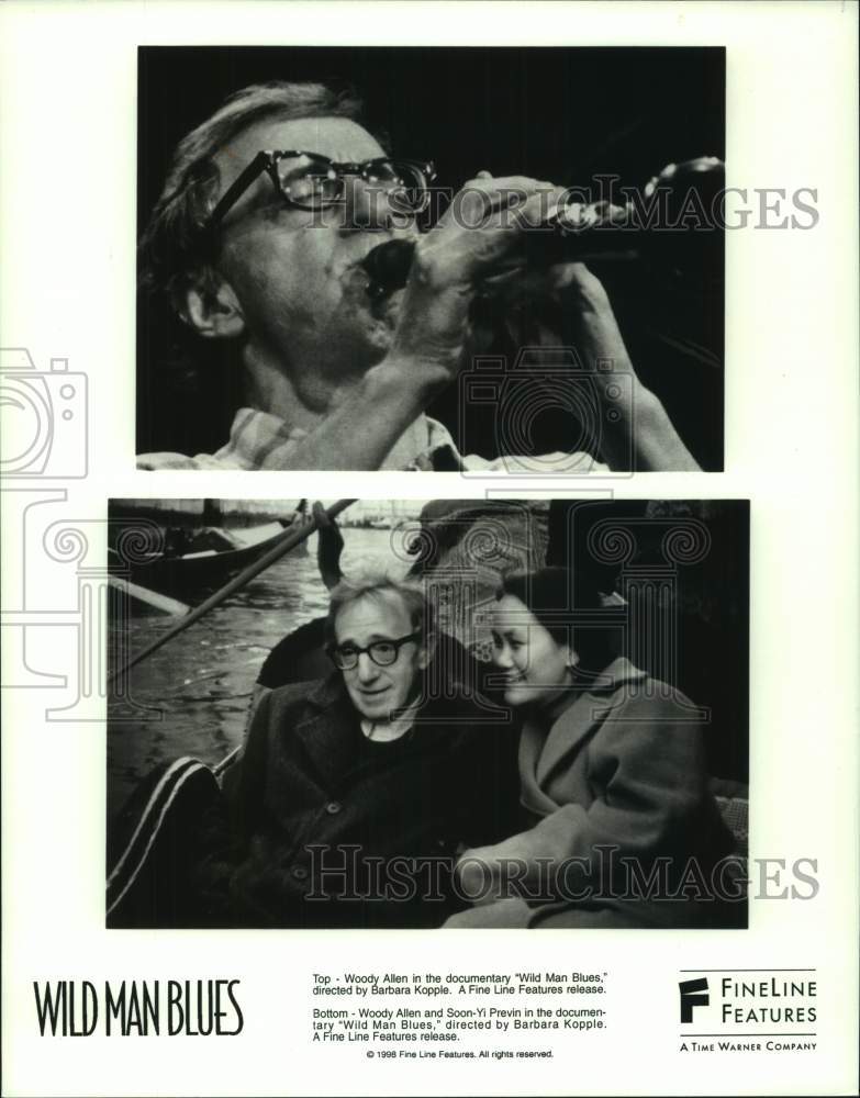 1998 Press Photo Actor Woody Allen and Wife in &quot;Wild Man Blues&quot; Documentary- Historic Images
