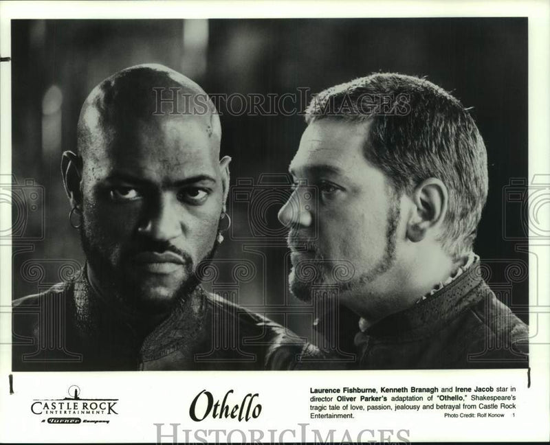 Load image into Gallery viewer, 1995 Press Photo Actors Laurence Fishburne and Kenneth Branagh in "Othello"
