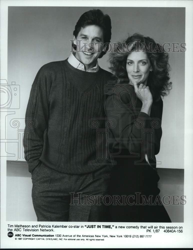 1987 Press Photo Tim Matheson and Patricia Kalember in "Just in Time"- Historic Images