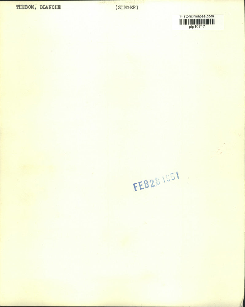 1951 Press Photo Singer Blanche Thebom - pip10717