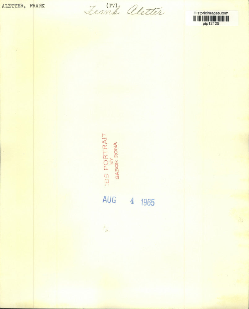 1965 Press Photo Frank Aletter - pip12125