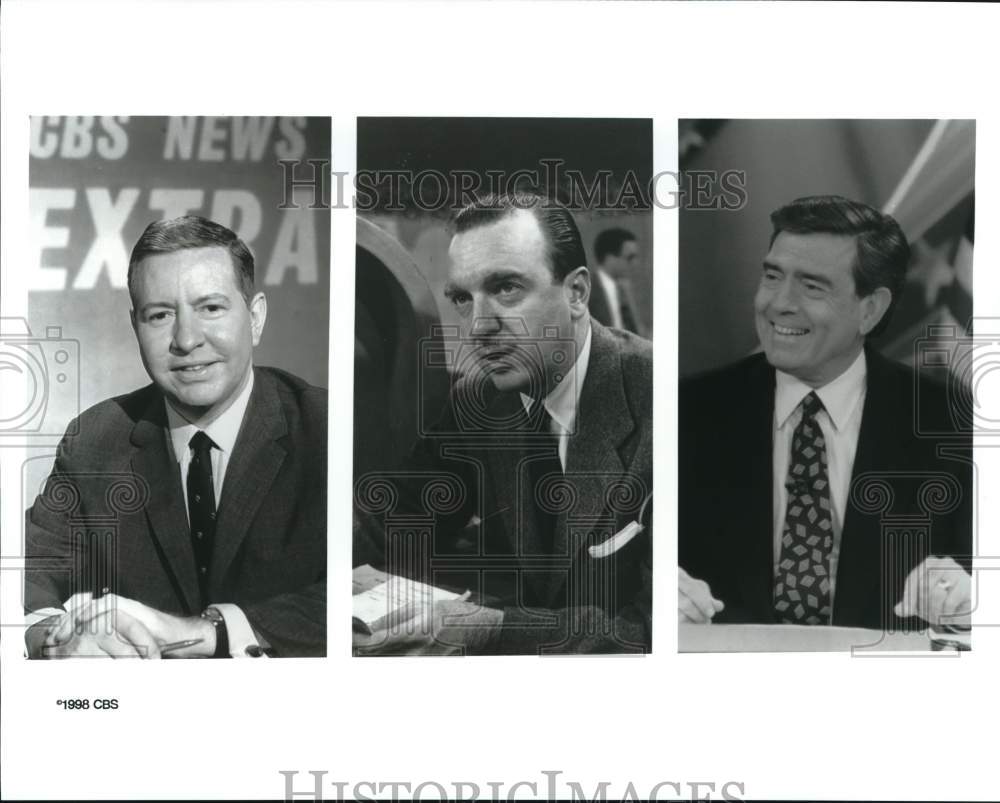 1948 Press Photo CBS Newscasters Douglas Edwards, Dan Rather and Walter Cronkite- Historic Images