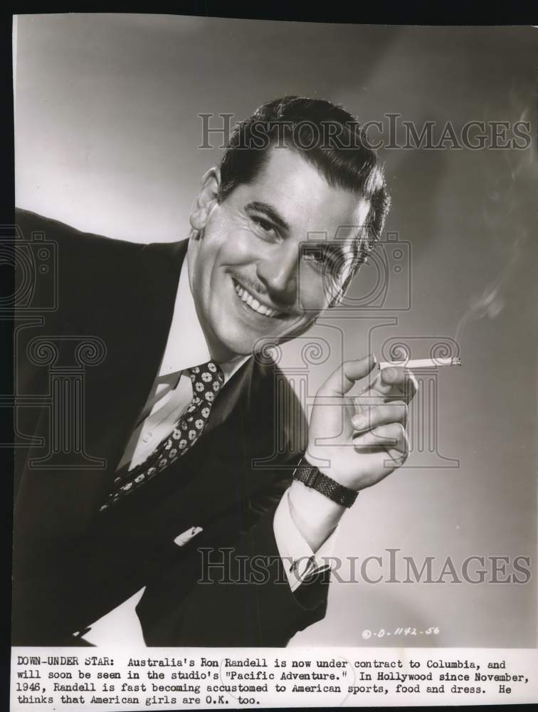 1948 Press Photo Ron Randell in a scene from &quot;Pacific Adventure.&quot; - pip19899- Historic Images