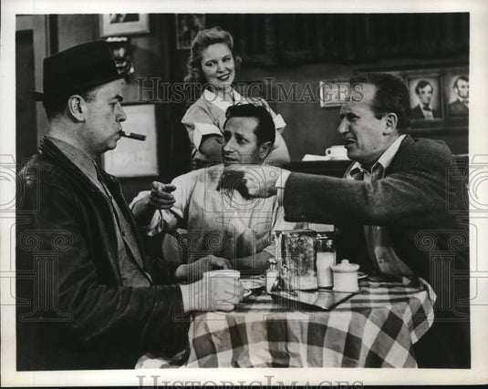 1951 Press Photo Win Stracke; Studs Terkel; Chet Robie; and Beverly Younger