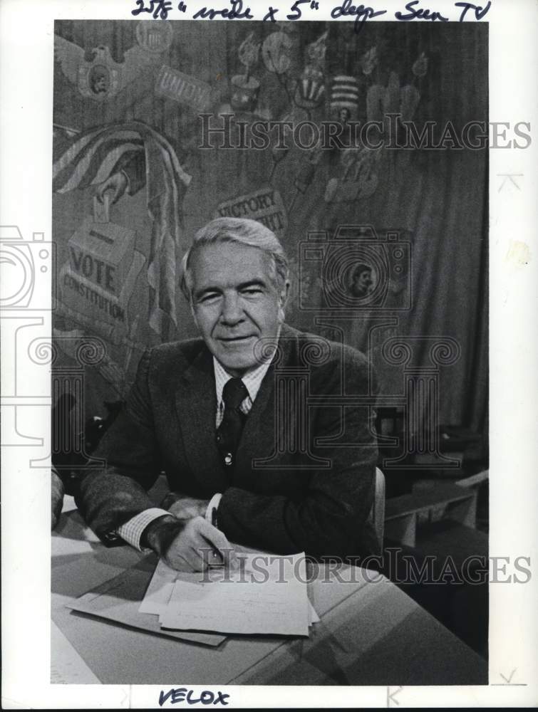 1978 Press Photo Harry Reasoner, broadcast journalist for ABC News. - pip21271