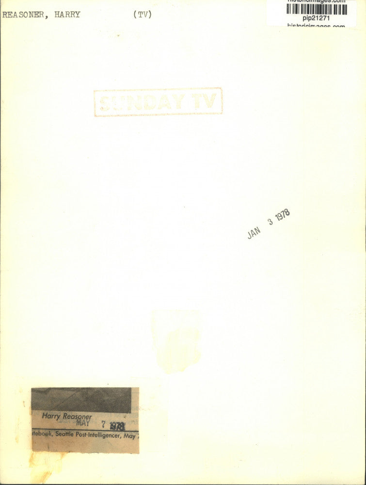 1978 Press Photo Harry Reasoner, broadcast journalist for ABC News. - pip21271