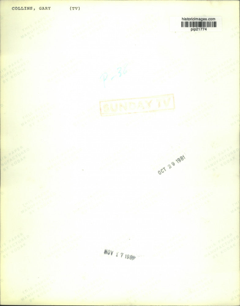 1981 Press Photo Gary Collins, American television host and actor. - pip21774