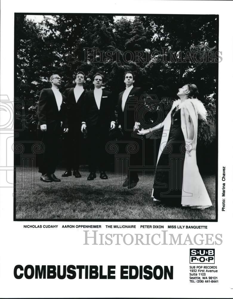 1996 Press Photo Members of Combustible Edison, lounge music group. - pip21911- Historic Images