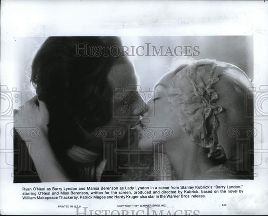 1976 Press Photo Ryan O'Neal and Marisa Berenson star in "Barry Lyndon."- Historic Images