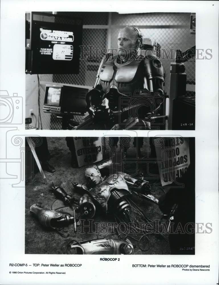 1990 Press Photo Peter Weller in &quot;RoboCop 2&quot; Movie - pip25816- Historic Images