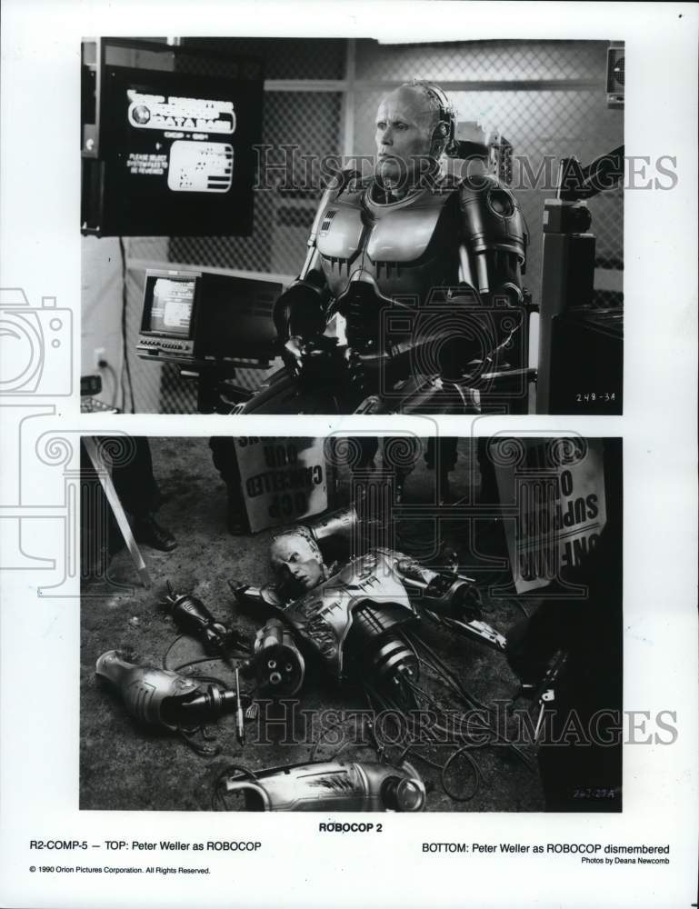 1990 Press Photo Peter Weller in "RoboCop 2" Movie - pip25816- Historic Images