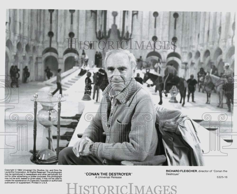 1984 Press Photo Richard Fleischer, Director of "Conan the Destroyer" Film- Historic Images
