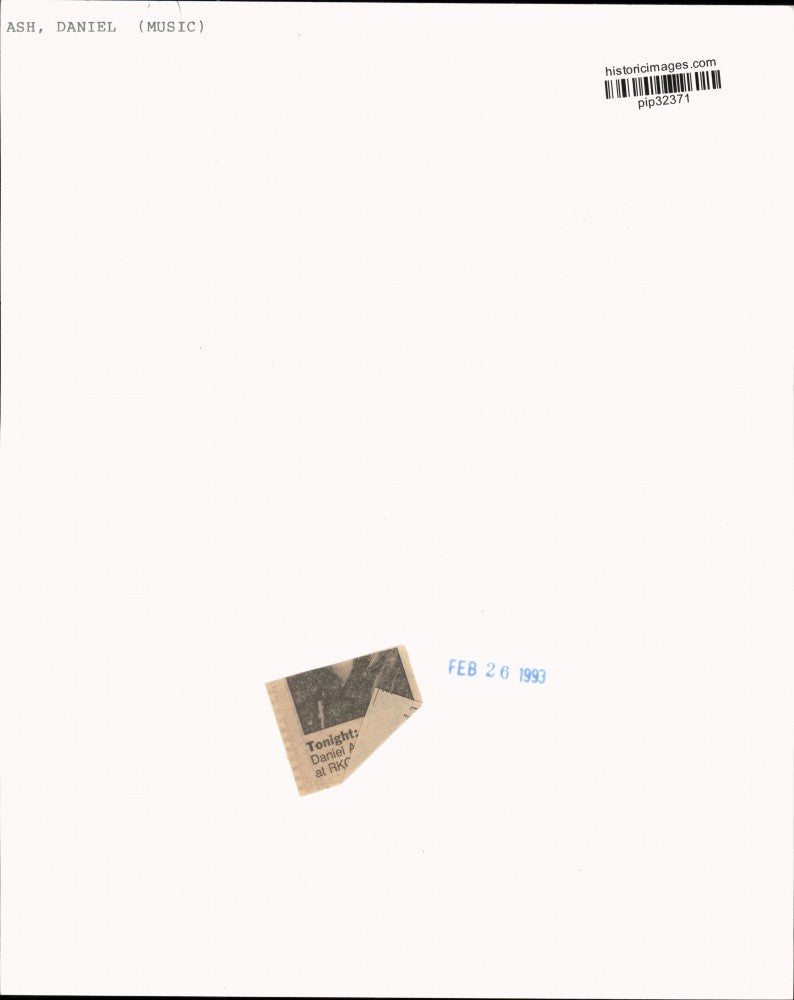 1992 Press Photo Musician Daniel Ash - pip32371